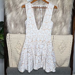 PrettyLittleThing White Lace Dress
